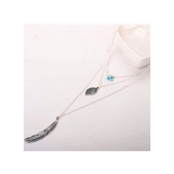 3 Layer Silver Necklace - Picture 3 of 3